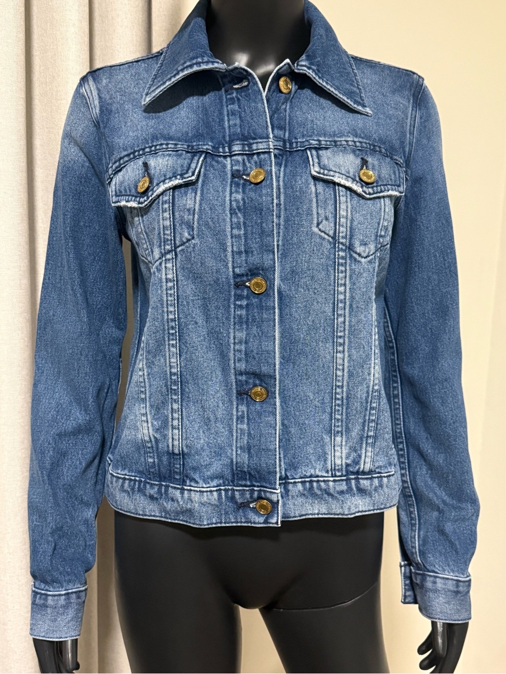 Michael Kors Medium Blue Denim Jean Jacket | Size Small | 100% Cotton - Picture 4 of 12